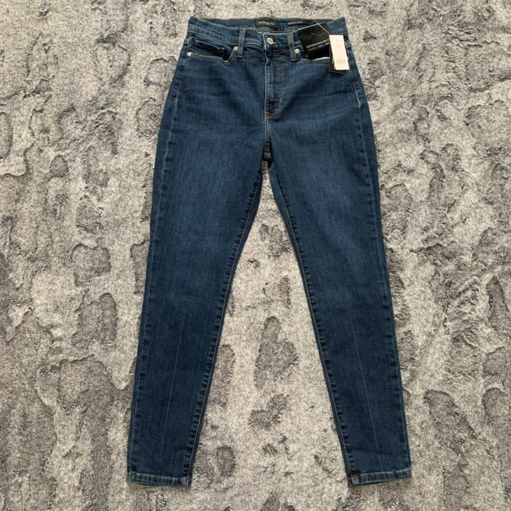 Banana Republic Skinny Ankle Jeans Womens 29‎ NEW High Rise Dark Wash Stretch